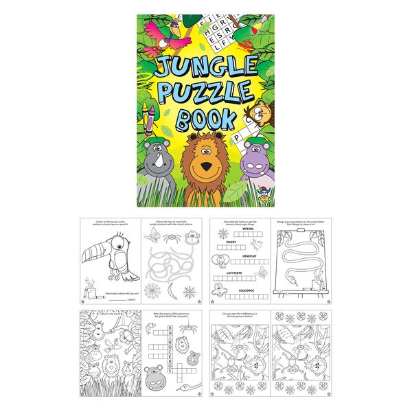 HENBRANDT 10 x Mini Jungle Puzzle Books