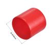 sourcing map 10pcs Rubber End Caps 39mm ID Vinyl Round End Cap Cover Screw Thread Protector Red