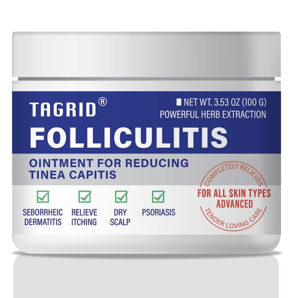 TAGRID Folliculitis, Folliculitis Treatment, Severe Folliculitis Treatment, Lichen, Folliculitis Cream - Safe & Fast - 100g