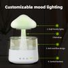 Rain Cloud Humidifier - Snuggling Cloud Rain Humidifier Raincloud Diffuser, Cute Raining Night Light Cloud Diffuser Aromatherapy Essential Oil Diffuser Micro Desk Fountain Water Drop Sound (White)