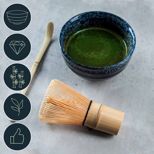 Original Matcha Tea Set with Matcha Bowl, Bamboo Whisk & Dosing Spoon - The Tea Ceremony Gift Set