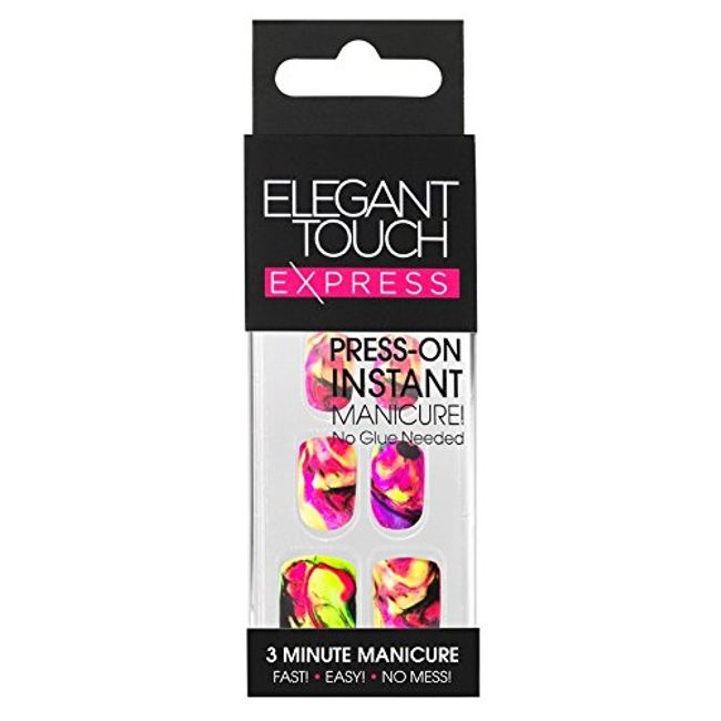Elegant Touch Express Trend Bright Marble Press-on Instant Manicure -No glue needed! by Elegant Touch