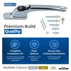 FixRello Universal Inline uPVC Window Handle – Lockable, Ambidextrous, Multi-Spindle – Chrome (1 Pack)