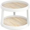 Simple Houseware 10-Inch 2 Tier Lazy Susan Multifunctional Organizer, Maple
