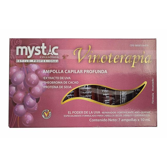 Mystic Vinoterapia Deep Hair Ampoules Hair-Strand Rebuilder (Pack of 7)