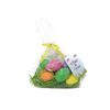 9 Glitter Polystyrene Easter Eggs with Grass