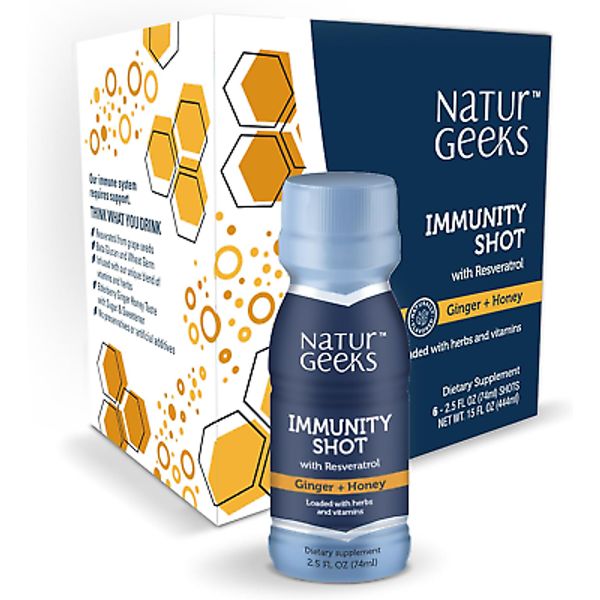 Immunity Support Shots with Organic Ginger + Honey | Vitamins C, D, B6, B12 and