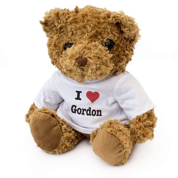 I LOVE GORDON - Teddy Bear - Cute Soft Cuddly - Gift Present Romantic