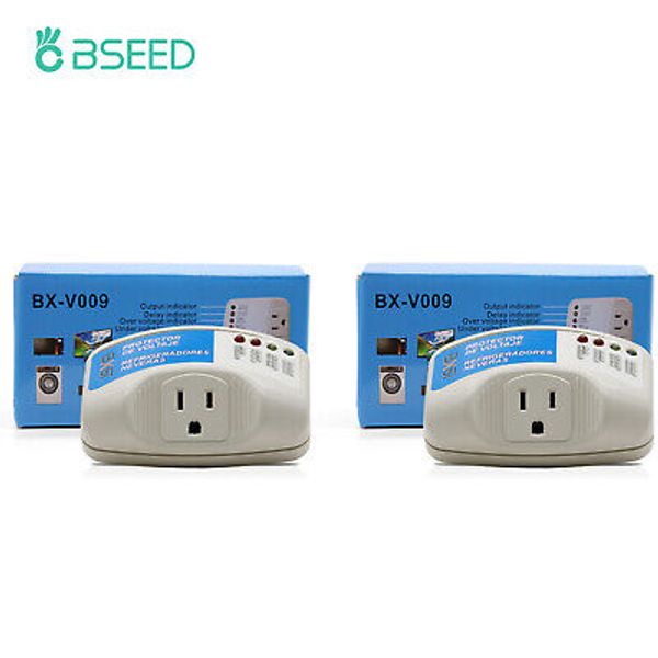 2 Pack US 120V Voltage Protector Surge Home Refrigerator Power Outlets