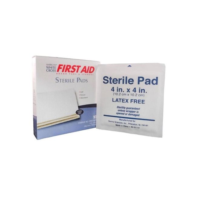 Sterile Gauze Pads 4"X4" (10.2cm X 10.2cm) Polyester/Rayon - 20 Pads (MS-40410)