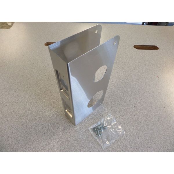 MAG 48-S DOUBLE HOLE INSTALL-A-LOCK PLATE US32D STAINLESS FINISH