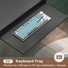 L Shaped Gaming Desk with Power Outlets and LED Strip, Reversible Computer Desk