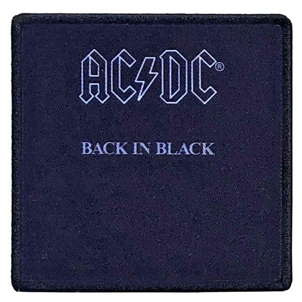 AC/DC Back In Schwarz Printed Patch Accessory Size