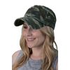 Funky Junque Distressed Dad Hat Vintage Low Profile Baseball Cap - Green Camo