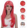 AOMIG Long Wavy Red Wigs, 3 Pack Long Red Wigs Set with Sunglass & Wig Cap, Charming Full Long Curly Hair Wig with Bangs, 28 Inch Anime Cosplay Party Synthetic Wig for Women Girls