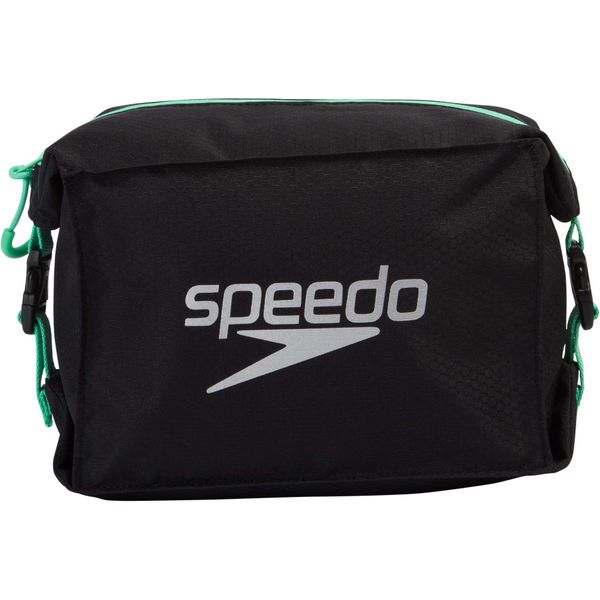 Speedo Unisex Pool Side Bag | Poolside | Gym, Black/Green Glow, One Size