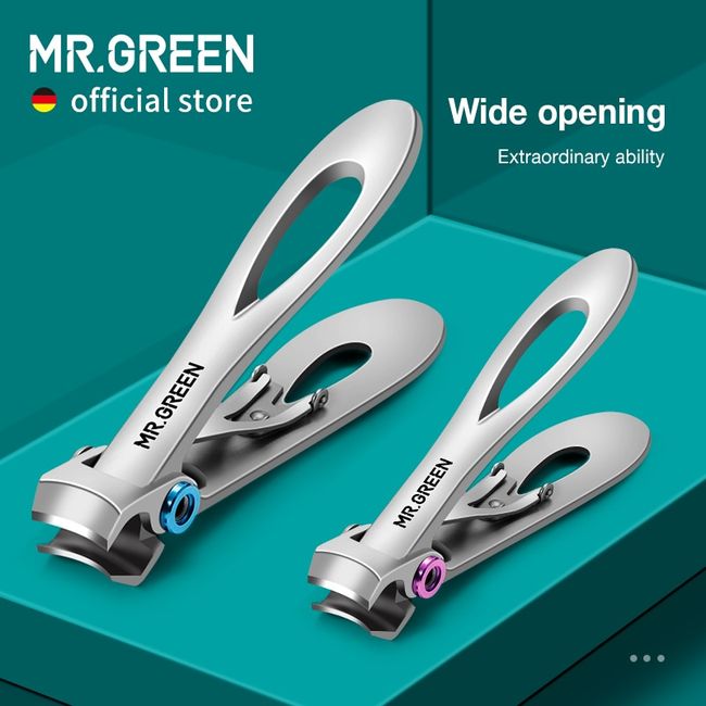 MR.GREEN Nail Clippers with Catcher, Professional Stainless Steel Fingernail  and Toenail Clipper Cutter, Trimmer Set