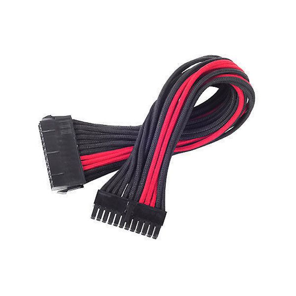 Silverstone Black/Red Sleeved PP07-MBBR 24Pin Power Extension Cable