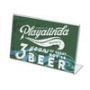 12 Pack 7"W x 5"H Sign Holder Side Load Slanted Advertisement Table Tent