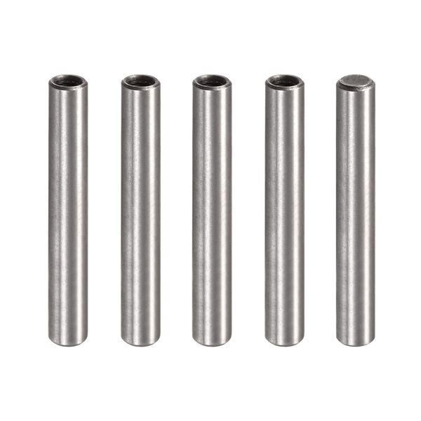 uxcell M5 Internal Screw Knock Pins, 0.3 x 2.4 inches (8 x 60 mm), Chamfered Flat Carbon Steel, Cylindrical Pin, Bed, Bookcase, Hardware, Industrial Pins, Pack of 5