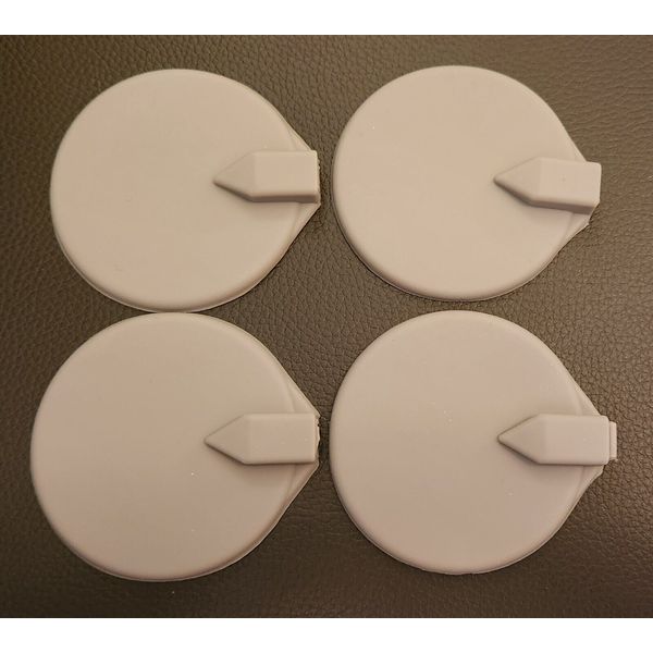 4 Rubber Reusable Replacement Electrode Pads For TENS Microcurrent 6.5cm Round