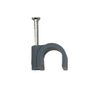 Grey Round Cable Clips 7mm- 50 Pieces