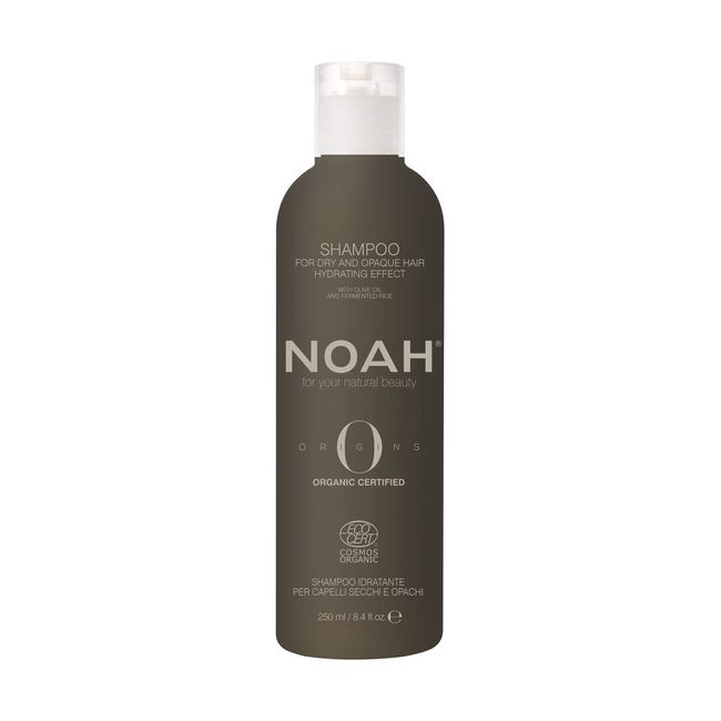 NOAH COSMOS ORGANIC Hydrating Shampoo for Dry and Opaque Hair with Olive Oil and Fermented Rice, 250ml