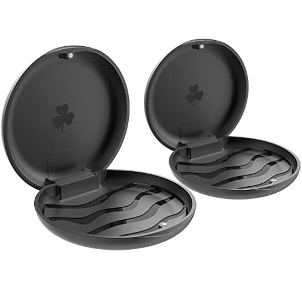 ARGOMAX - 2 Pack Retainer Mouth Guards Travel Cases, Black + Black