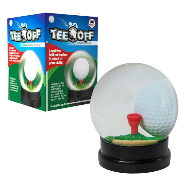 Funtime Tee Off Golf Globe Problem Solving Fun Puzzle - Put The Ball on The tee – not as Easy as it Looks!, Multi-Coloured