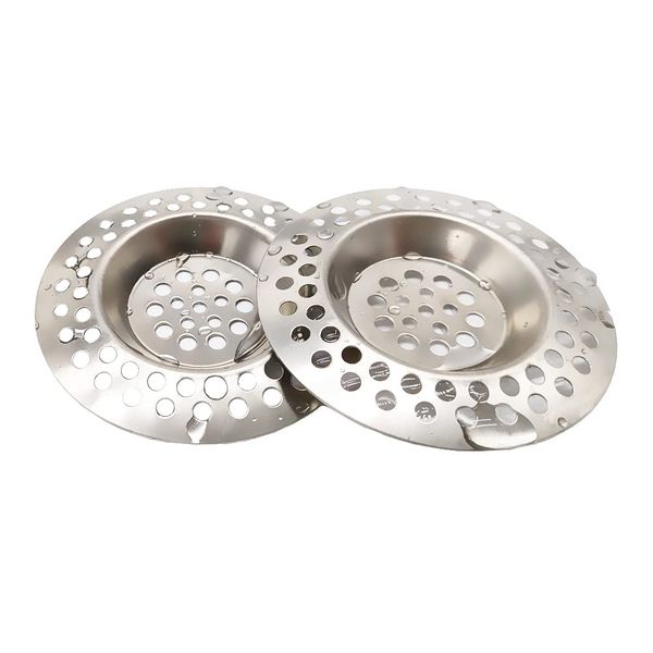 YAKRIOES Stainless Steel Kitchen Sink Strainer Plug Sink Sieve Sink Hole Strainer Drain Protector for Bathroom and Kitchen, Hair Catcher Stopper for Bathtub 70mm（2 PCS）