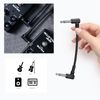YFFSFDC 15cm Guitar Patch Cable for Guitar Effector Noise Reduction with L-L Plug (Black) (3 Pack)