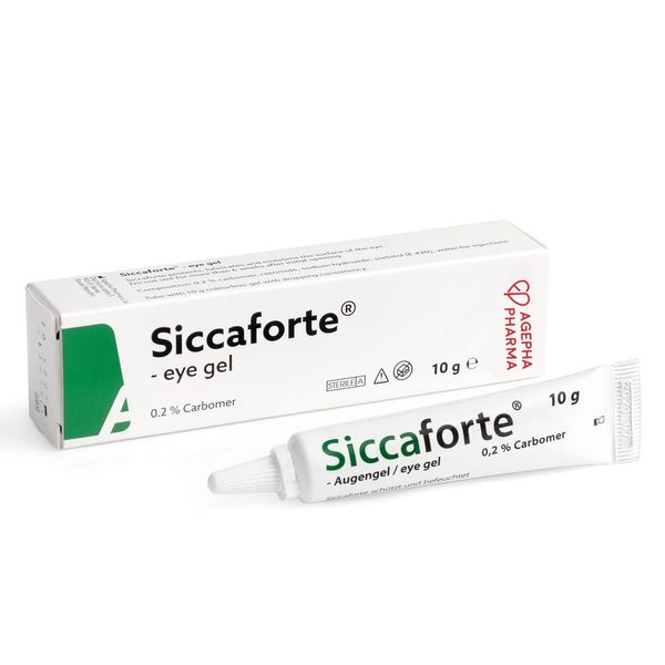 Siccaforte Intensive Dry Eye Gel with Carbomer | Smooth Moisturizing and Healing Eye Gel for Dry Eyes | Soothing Irritated and Sore Eyes | Comfortable on Eyes for Day Time Use (3 x 10 g)