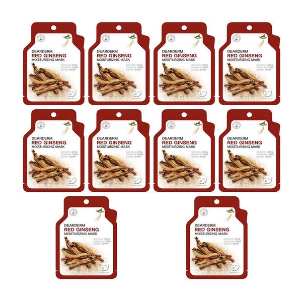 Dearderm Red Ginseng Moisturizing Mask (10 Pieces)