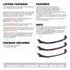 Carbon Black&White Double Layer Front Bumper Lip Winglet Spoiler For Volkswagen