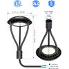 Waterproof Led Post Top Light 100W with Photocell LED Circular Area Light 5000K