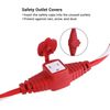 DEWENWILS 25FT Candy Cane Outdoor Christmas Extension Cord Multiple Outlets Plug