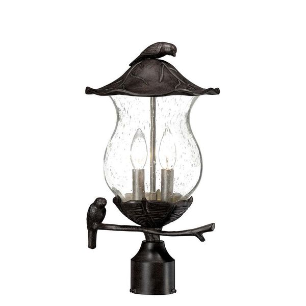 Acclaim 7567BC/SD Avian Collection 2-Light Post Mount Outdoor Light Fixture, Black Coral