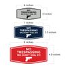 Fancy No Trespassing We Don't Dial 911 Sign (Brushed Gold) - Medium 1 Pack