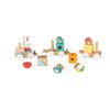 Janod Pure 2-in1 Stacking and Pull-Along Wood Train - Ages 1+ - J05157