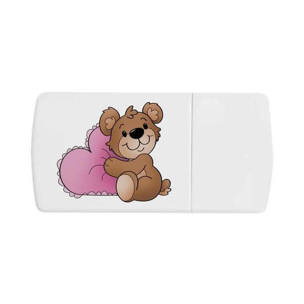 'Teddy Bear Love Hug' Pill Box with Tablet Splitter (PI00021400)