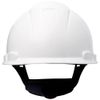 3M Hard Hat, Ratchet, Ventilated, White, H-700N-VI