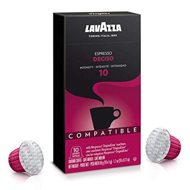 Lavazza BLUE Capsules, Espresso Intenso Coffee Blend, Medium Roast,  28.2-Ounce Boxes (Pack of 100) ,Value Pack, Blended and roasted in Italy,  Full