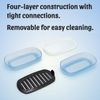 OZNER Solid Shampoo Bar Holder,Travel Soap Case,Large Blue 
