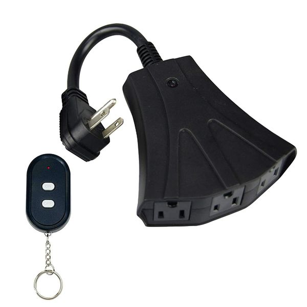 Teklectric Smart Outdoor Plug-in Wireless Remote Weatherproof Grounded Outlets