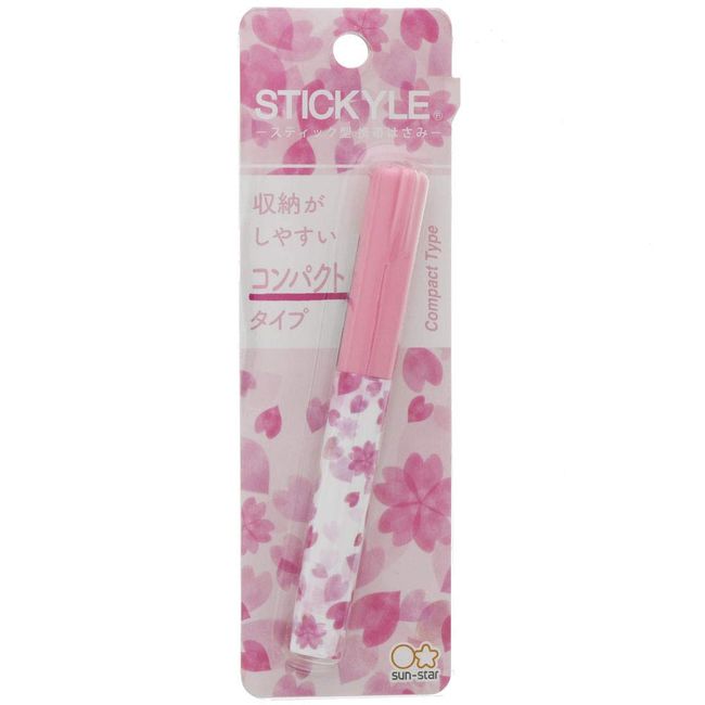 Sunstar Stationery S3718930 Scissors, Sticky, Compact, Happy Fleur, Sakura