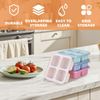 WEELOO Snack Containers Lunch Box, Lunchable Container with 4 Compartments and 4 Forks, Snackle Boxes Container Stackable and Reusable Lunch Snack Containers Storage Box