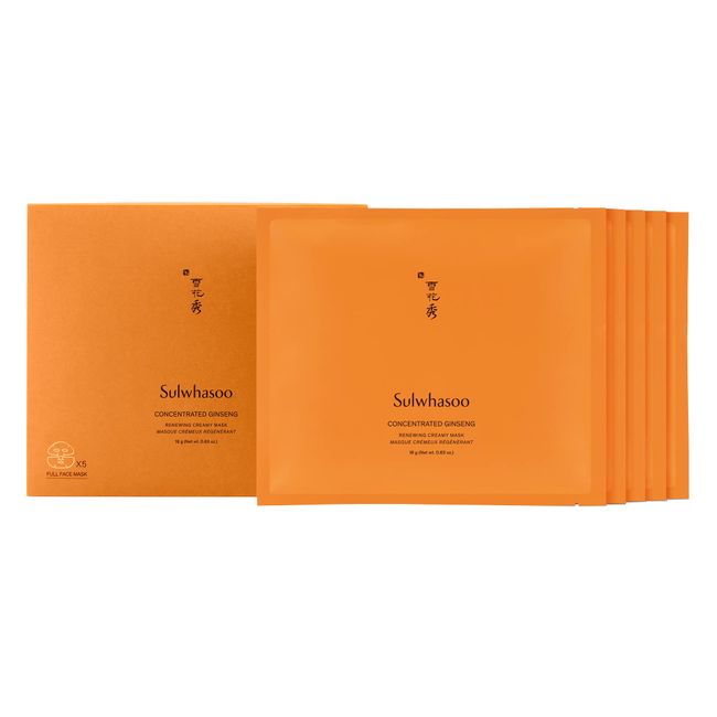 Sulwhasoo Concentrated Ginseng Renewing Sheet Masks: Nourish, Hydrate, Visibly Firm, 5 pc.