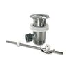 DL-pro Drain Fitting Drain Valve 1 1/4 Inch with Eccentric and Plug Chrome for Washbasin
