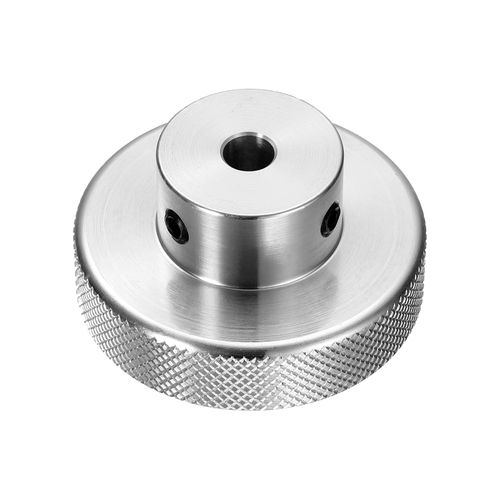 uxcell Anodization Aluminum Alloy Handwheel 6mm Bore 50mm OD Knurled Knob Turning Handle with Wrench for Milling Machine Lathe Slide Displacement Platform
