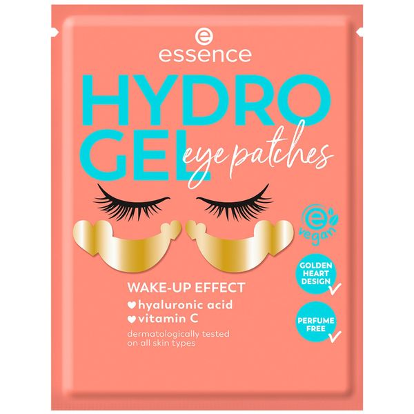 essence HYDRO GEL eye patches, Nr. 02 wake-up call, gold, pflegend, kühlend (1 Paar)